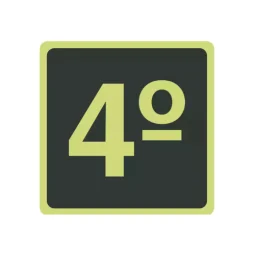 Placa 4° Andar Fotoluminescente Pvc 2Mm 10X20Cm