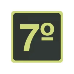 Placa 7° Andar Fotoluminescente Pvc 2Mm 10X20Cm