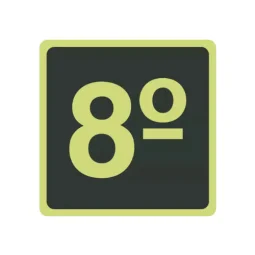 Placa 8° Andar Fotoluminescente Pvc 2Mm 10X20Cm