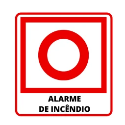 Placa Alarme de Incêndio Pvc 0,5Mm 22X18Cm