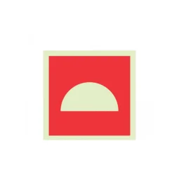 Placa Coleção de Equipamentos de Combate a Incêndio Fotoluminescente 20 X 20 CM Pvc 2 MM (Meia Lua)