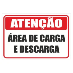 Placa de Carga e Descarga 30 X 20 CM 0,5Mm