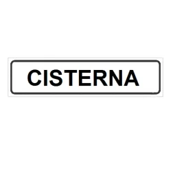 Placa de Identificação - Cisterna Pvc 1Mm 19X6Cm