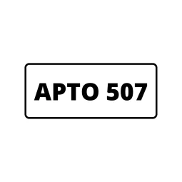 Placa de Identificação de Apartamento - Apto 507 Pvc1Mm 10X5Cm