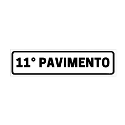 Placa de Identificação para Edifício - 11° Pavimento Pvc 1Mm 19X6Cm