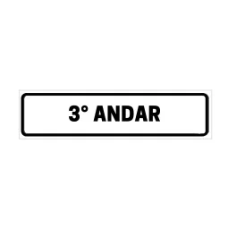 Placa de Identificação para Edifício - 3° Andar Pvc 1Mm 19X6Cm