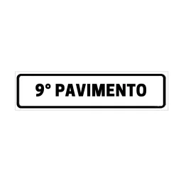 Placa de Identificação para Edifício - 9° Pavimento Pvc 1Mm 19X6Cm