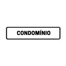 Placa de Identificação para Edifício - Condomínio Pvc 1Mm 19X6Cm