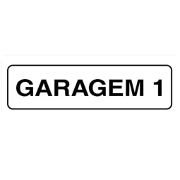 Placa de Identificação para Edifício - Garagem 01 Pvc 1Mm 19X6Cm