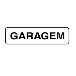 Placa de Identificação para Edifício - Garagem Pvc 1Mm 19X6Cm