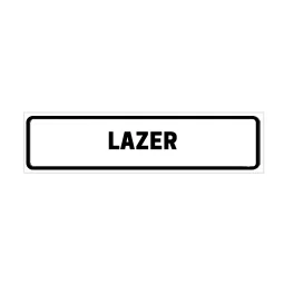 Placa de Identificação para Edifício - Lazer Pvc 1Mm 19X6Cm
