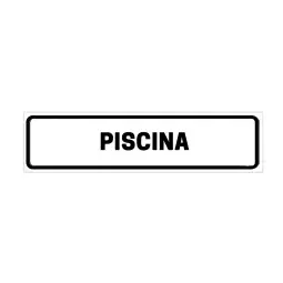 Placa de Identificação para Edifício - Piscina Pvc 1Mm 19X6Cm