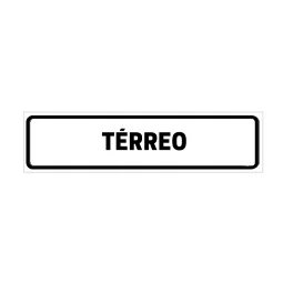 Placa de Identificação para Edifício - Térreo Pvc 1Mm 19X6Cm