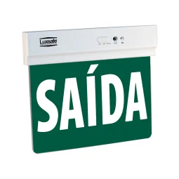 Placa Sinalização de Saída Emergência Verde Face Única