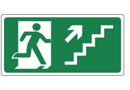 Placa Escada Subindo Direita Fotoluminescente Placa Escada Subindo Direita Fotoluminescente