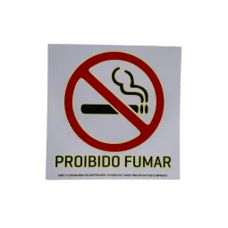 Placa Proibido Fumar Fotoluminescente Pvc 2Mm 20X20Cm S.l