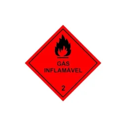 Placa Gás Inflamável 2 - Pvc 30 X 30 CM