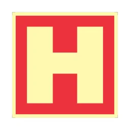 Placa Fotoluminescente H Hidrante Pvc 2Mm 20X20Cm