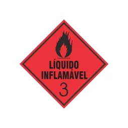 Placa Líquido Inflamável 3 - Pvc 30 X 30 CM