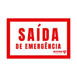 Placa Saída de Emergência Pvc 0,5Mm 25X16Cm