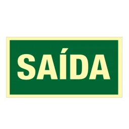 Placa Fotoluminescente Saída Pvc 2Mm 50X32Cm S12