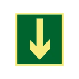 Placa Fotoluminescente Seta Contínua Direcional Pvc 2Mm 20X20Cm C2