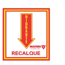 Placa Seta Hidrante de Recalque de Pvc 1Mm 40X17Cm