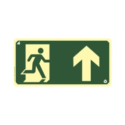 Placa Seta para Cima Fotoluminescente Pvc 2Mm 24X12Cm S03