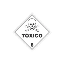 Placa Tóxico 6 Pvc 30X30 CM
