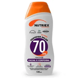 Protetor Solar Fps 70 120Ml Solda Facial e Corporal - Nutriex