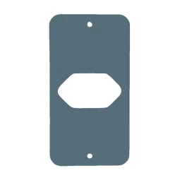 Tampa de Tomada Hexagonal Vertical Pvc Cinza 3/4 para Caixa 5 Entrada 1/2-3/4