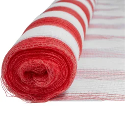 Tela Monofilada de Tapume Laranja/Branca 50 Metros