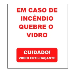 Vidro de Reposição para Caixa de Alumínio de Extintor Pqs 4Kg
