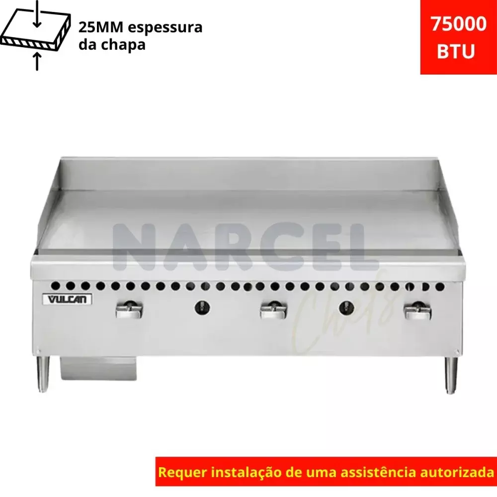 Chapa A Gás Vcrg36 Vulcan 90Cm Hobart