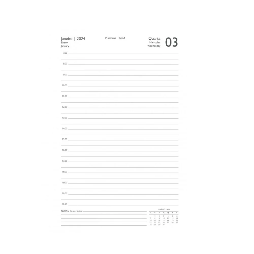AGENDA 2025 ESPIRAL WIRE-O PRETA 150 X 210 MM 3001 LORIGRAF