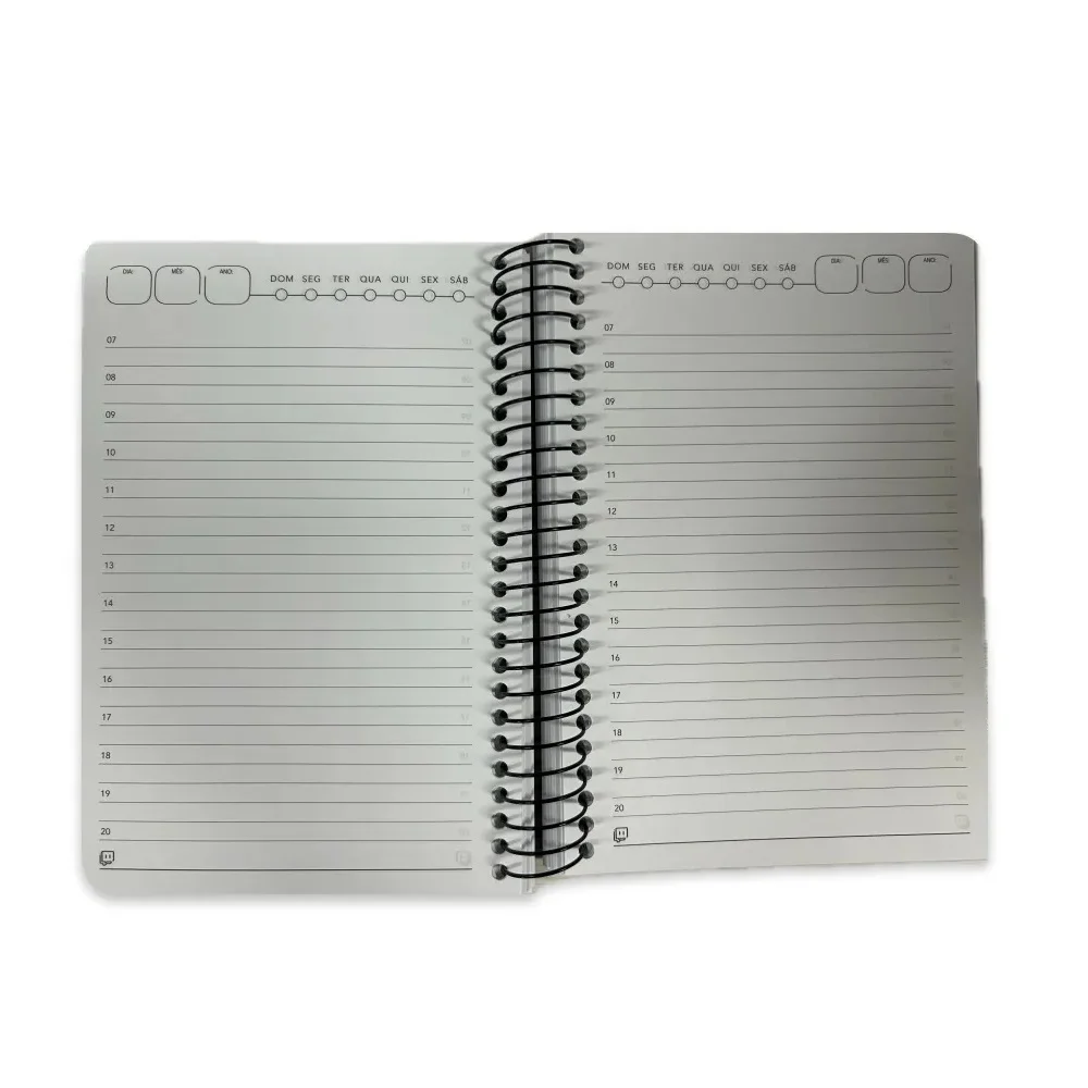 AGENDA ESPIRAL PERMANENTE CAPA DURA 165 FLS OFFICE PAUTA BRANCA