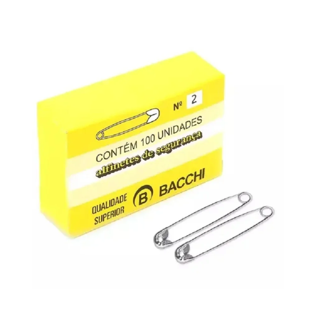 ALFINETE DE SEGURANCA N 2 C/ 100 UN BACCHI