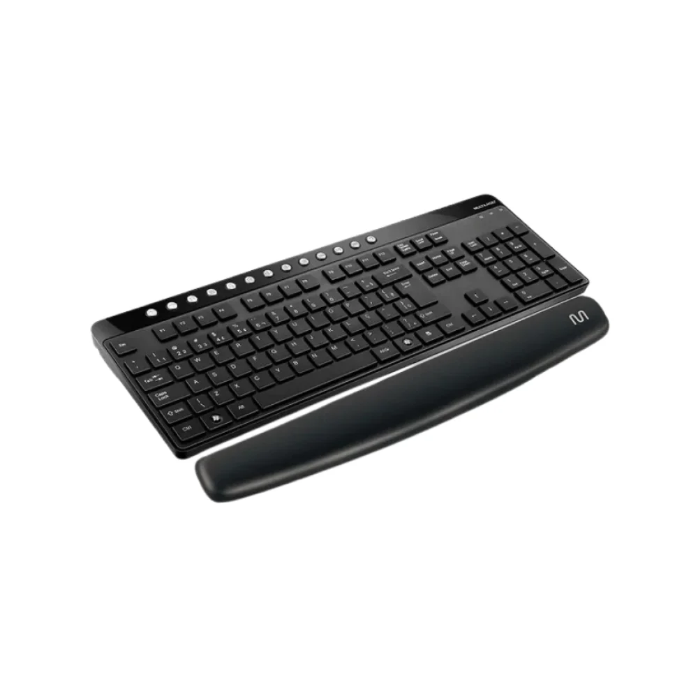 APOIO DE PUNHO P/ TECLADO EM GEL PRETO AC033 MULTILASER