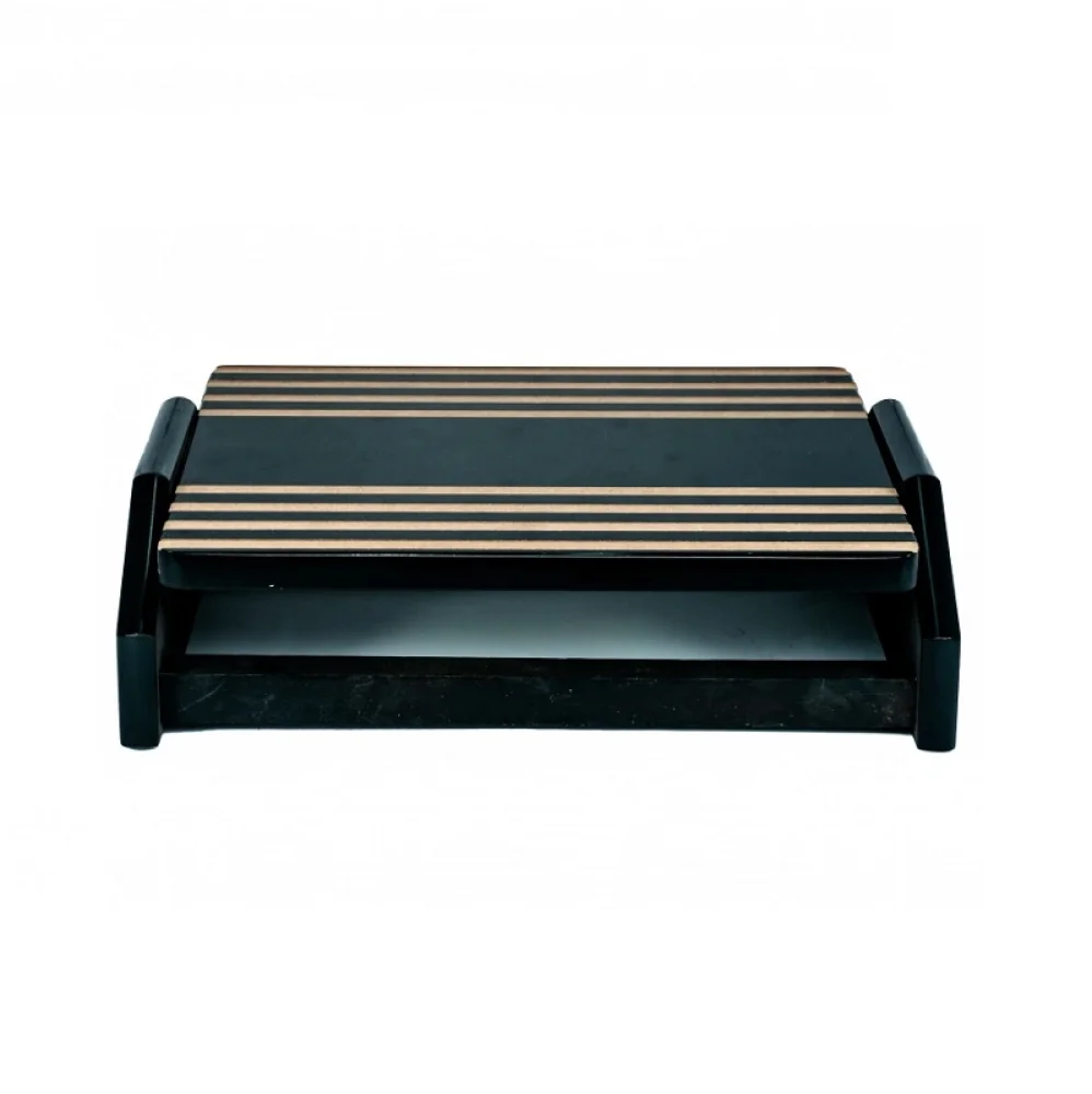 APOIO ERGONÔMICO PARA PÉS MDF PRETO 3704 SOUZA