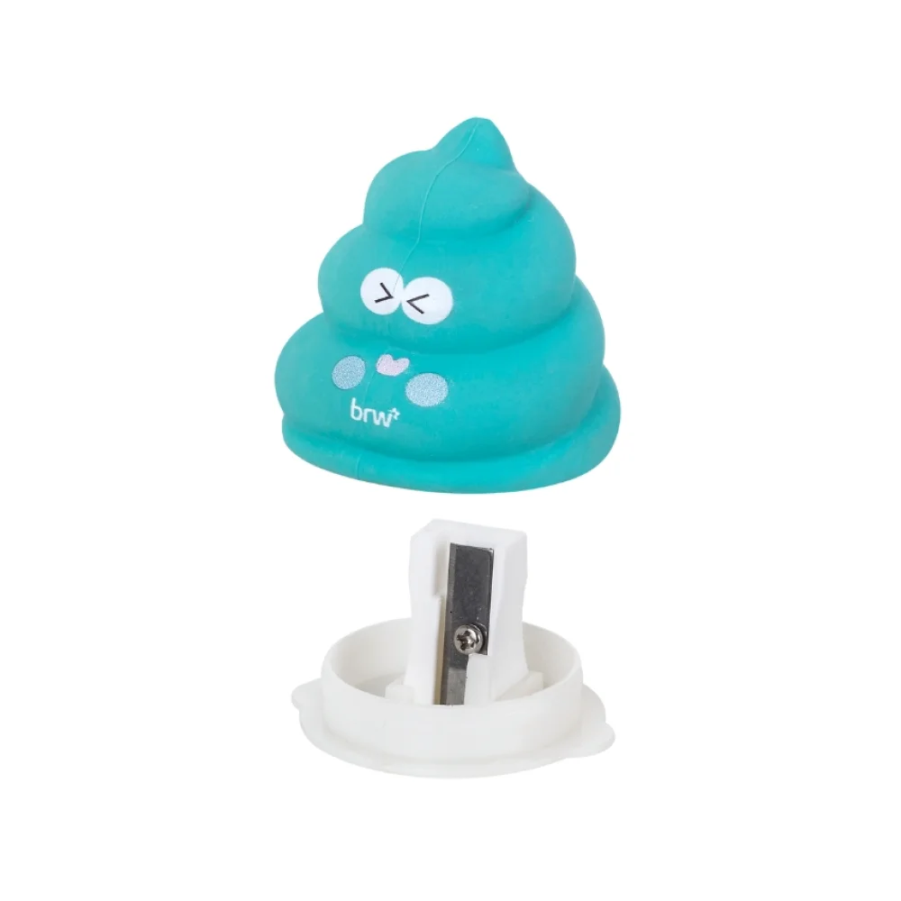 APONTADOR C/ DEPOSITO + BORRACHA POOP CORES SORTIDAS BO0308 BRW