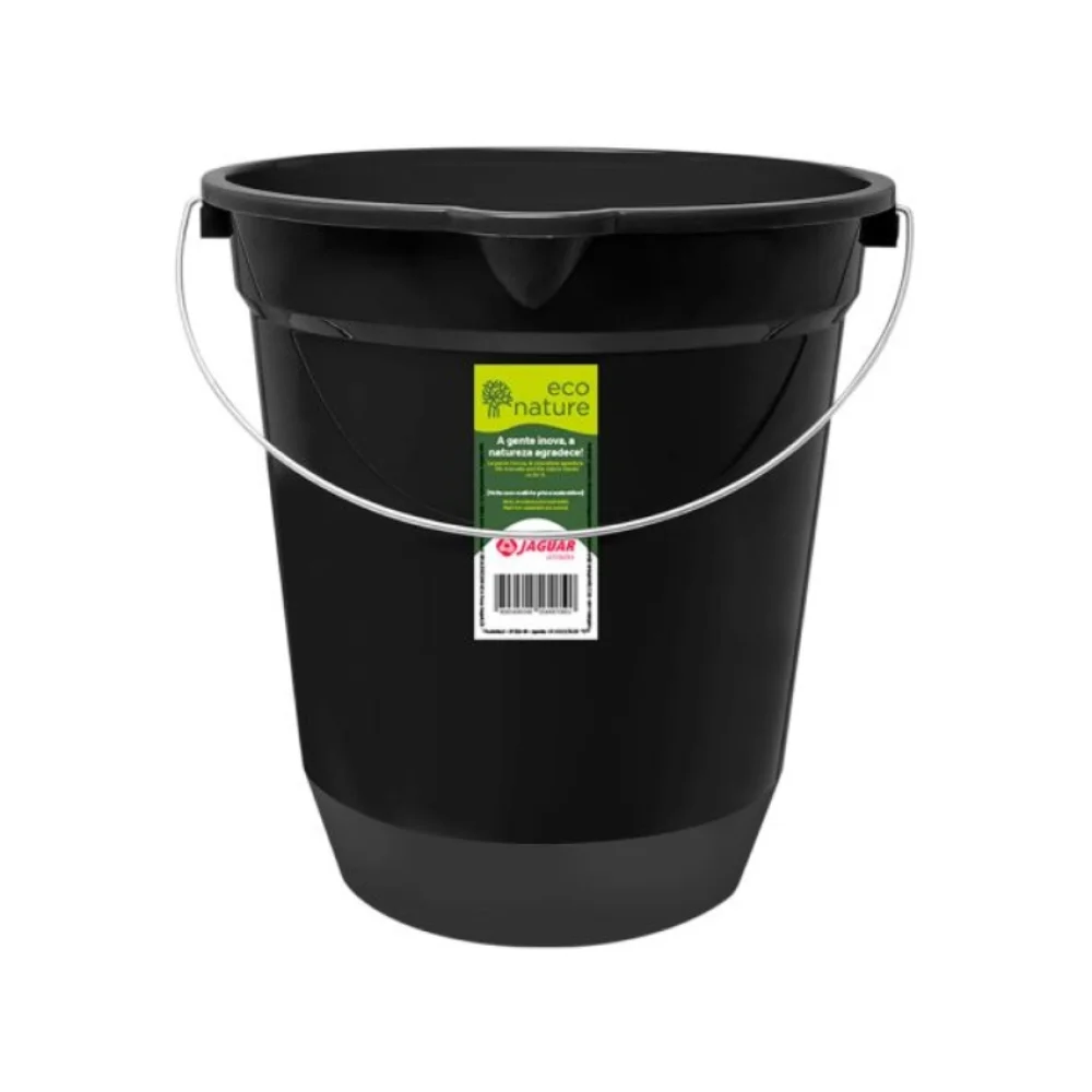 BALDE PLÁSTICO 13.5 L PRETO 3087 JAGUAR