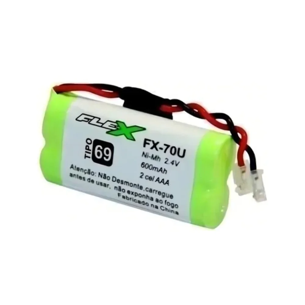 BATERIA PARA TELEFONE SEM FIO 600MAH 2.4V FX-70U FLEX