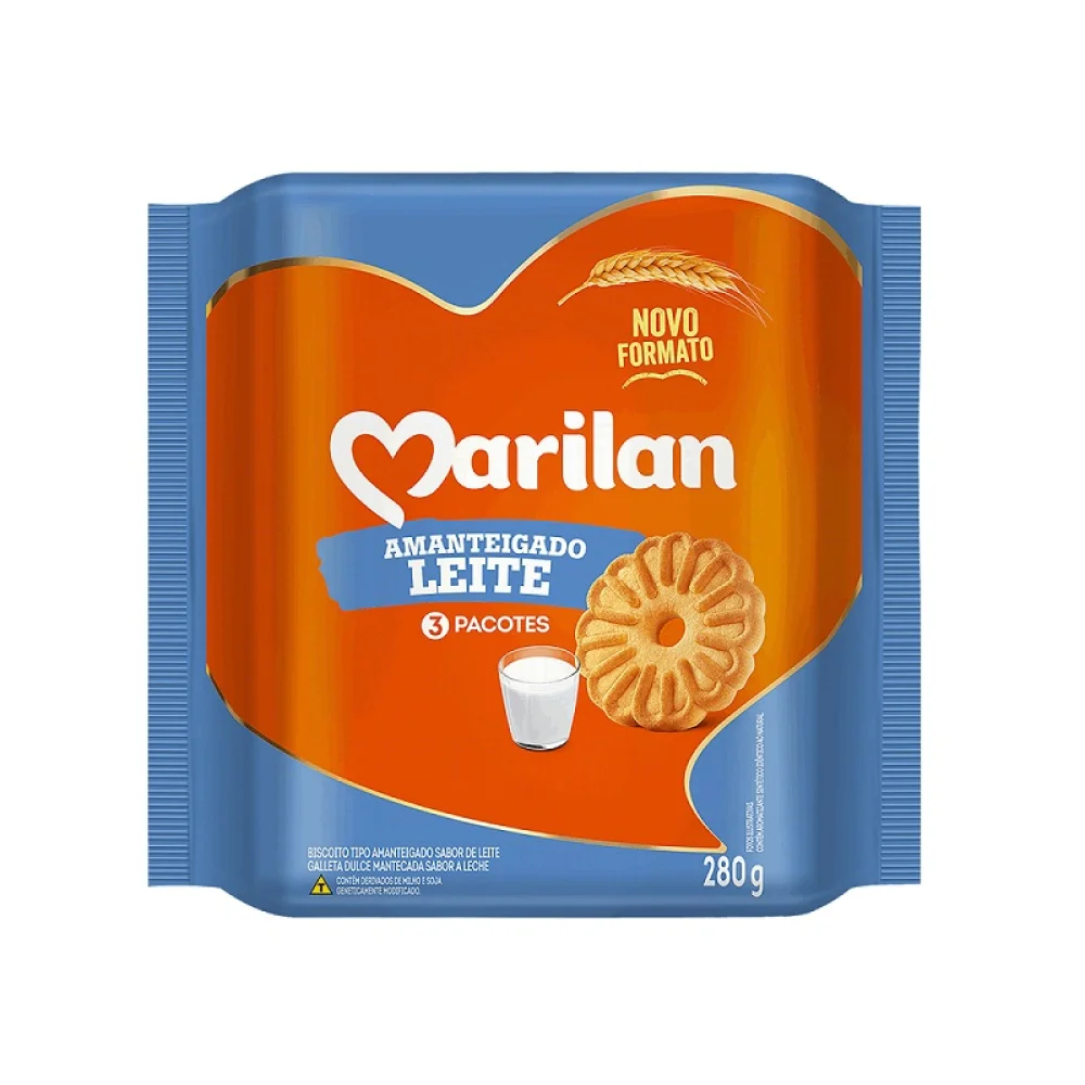 BISCOITO AMANTEIGADO LEITE 280G MARILAN