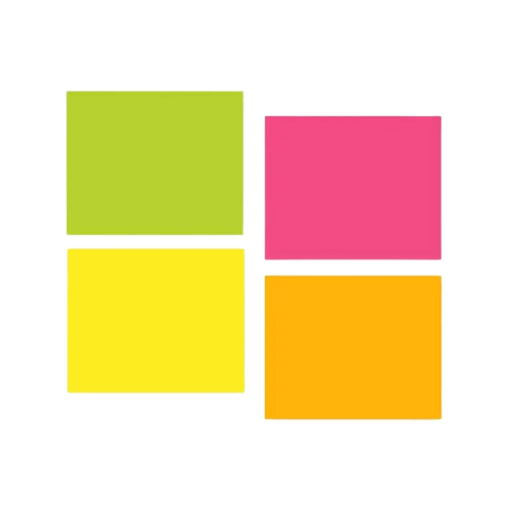 BLOCO ADESIVO 40 X 50 MM C/ 400 FLS 4 CORES NEON T003 677446 TRIS BLOCO ADESIVO 40 X 50 MM C/ 400 FLS 4 CORES NEON T003 677446 TRIS