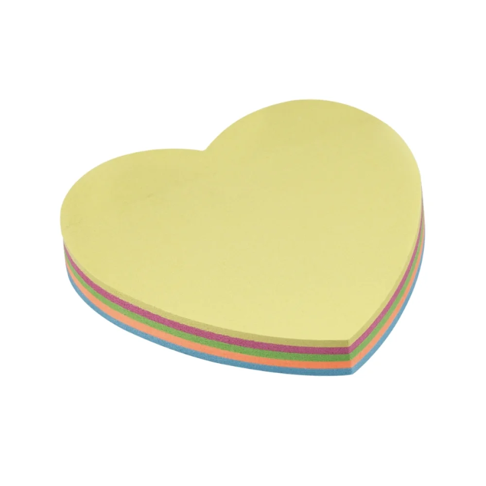 BLOCO ADESIVO 70 X 70 MM C/ 100 FLS CORAÇÃO PASTEL BA0002 BRW