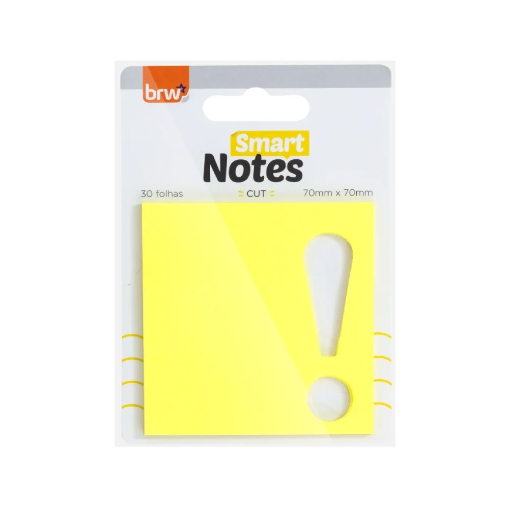 BLOCO ADESIVO 70 X 70 MM C/ 30 FLS WOW AMARELO BA0352 BRW