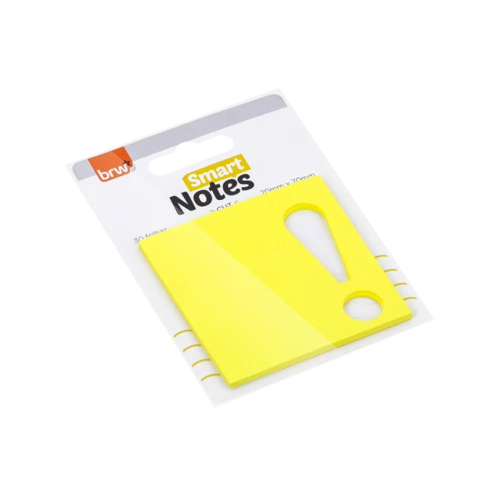 BLOCO ADESIVO 70 X 70 MM C/ 30 FLS WOW AMARELO BA0352 BRW
