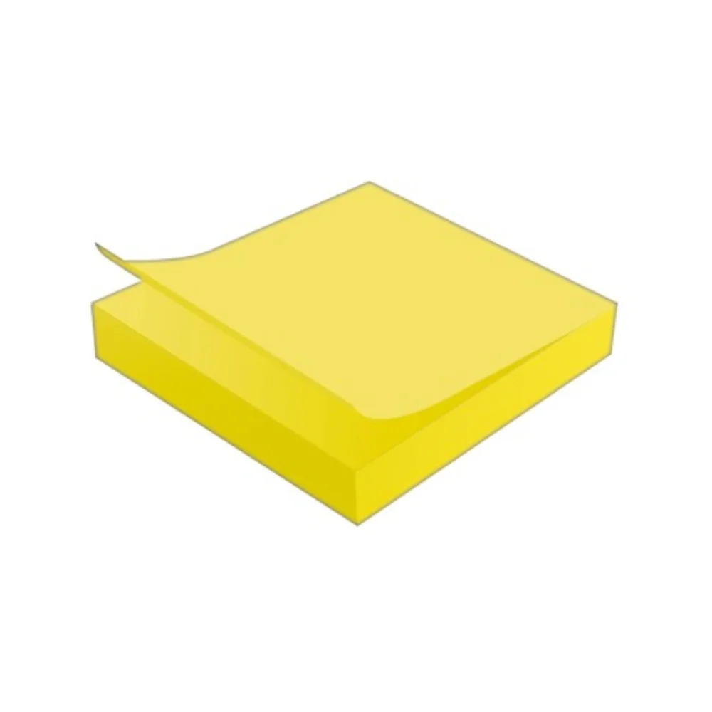BLOCO ADESIVO 76 X 76 MM C/ 100 FLS AMARELO NEON COOL