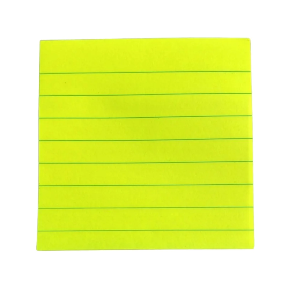 BLOCO ADESIVO 76 X 76 MM C/ 100 FLS PAUTADO AMARELO NEON COOL