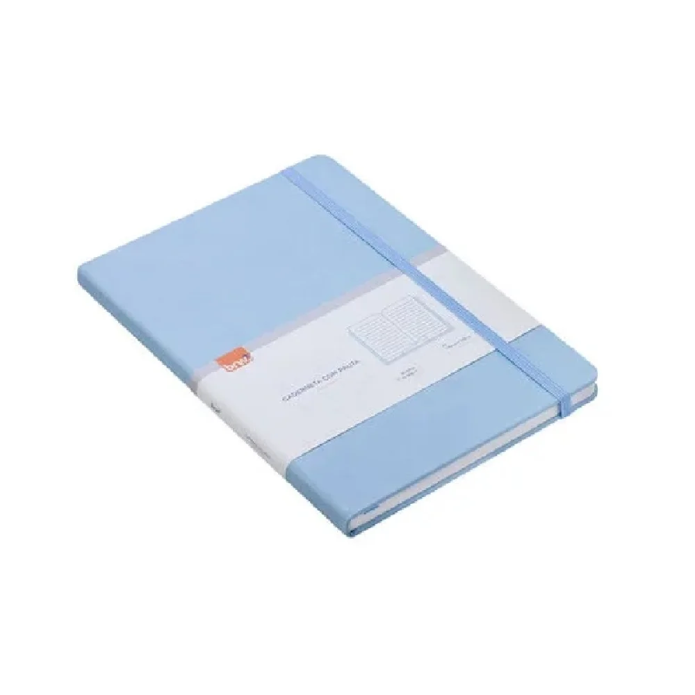 CADERNETA BROCHURA CAPA DURA A-5 AZUL PASTEL 80 FLS NB0006 BRW